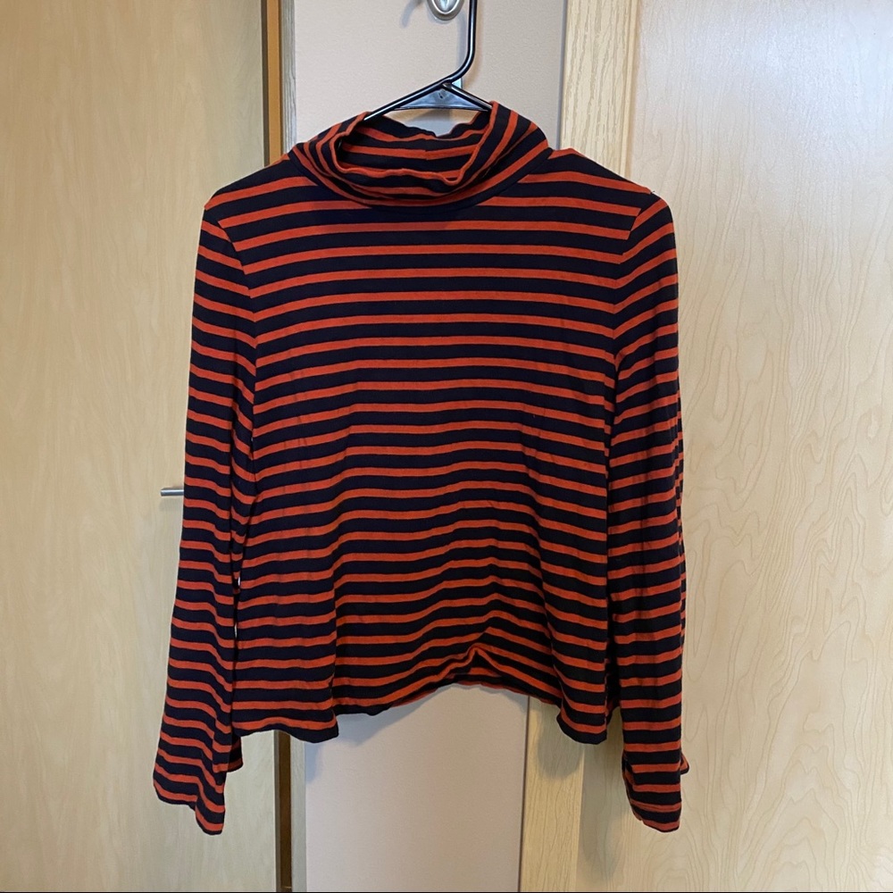 Madewell mockneck bell sleeve tee